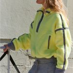 Free People Mountain High Half Zip Fleece Size xs Sour Citrus Combo Yellow Photo 3