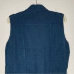 Elizabeth and James  Linen Blend Size Large Trans Tegan Biker Vest Photo 6