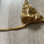 Gooseberry Bikini Top triangle halter womens Gold xsmall swim vacation metallic Size XS Photo 3