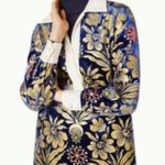 Tory Burch Thelma Floral Print Shift Dress Blue Dahlia size 6 Photo 4