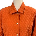 Susan Graver  Quilted Utility Jacket Size S Orange Barn Equestrian Cabincore Photo 1