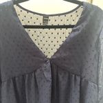 SheIn  Navy Swiss Dot Babydoll Dress Photo 3