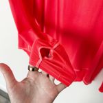 Athleta [] Neon Coral Pink Scoop Neck Long Sleeve Workout Top Thumbholes Size XL Photo 9