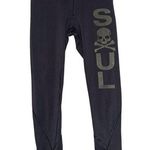 Lululemon  x SoulCycle Women’s Size 4 Black Green Skull Cropped Leggings Photo 0