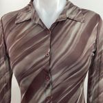 Urban Outfitters Motel Brown Button Down Long Sleeve Mesh Mini Bodycon Dress S Photo 2