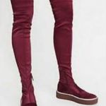 Free People  women Burgundy Outer Limits over the knee boots. Size 6.5 Photo 13
