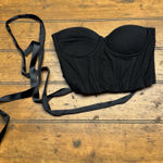 Princess Polly  Corset Top Womens 2 Endless Love Black Lace Up Padded Boned Lined Photo 0