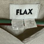 Flax , oatmeal tone, cotton linen, one pocket, surplice, long sleeve tunic top. L Photo 3