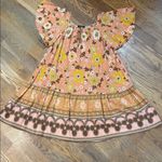 Alt Daly Chic Floral Dress in Peach, orange, brown, yellow floral Orange Size L Photo 0
