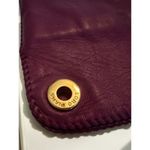 Loro Piana Purple Kidskin LEATHER/CASHMERE LINING GLOVES Med Made In Italy Photo 3