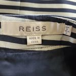 Reiss Faux Wrap Silk Blend Pocket Striped Mini Pencil Skirt Navy Blue Gray S Photo 7