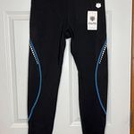 FitsT4 Sports NEW Black Riding Horse Equestrian Leggings Blue Details Small Photo 1