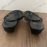 Stuart Weitzman  Patent Leather Strappy Wedge Sandal Black with Tortoise Size 9 M Photo 4