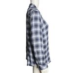 Duck & Weave Shirt Womens Large Blue Black Plaid Button Up‎ Flannel Camp Cabin Photo 1