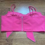 Pink Rhinestone Bow Crop Top Size L Photo 5