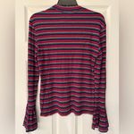 Trina Turk Pink & Blue Striped Multicolor Women's Long Sleeve Size Medium Photo 2