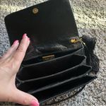 Judith Leiber vintage embroidered Suede evening mini bag with tassles, black Photo 4