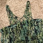 BCBGMAXAZRIA BCBG Green Cage Caged Flowy Strappy Tank Top Green Dressy Party Small Photo 2