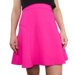 EXPRESS Hot Pink Skirt A-Line Flared Skirt Size 2 Small Barbiecore Twee Photo 1