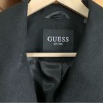 Guess  Wool Blend Black Coat Silver Hardware Belted Single Breasted Medium Photo 1