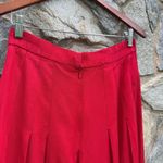 Vintage Long Pleated Red Midi Skirt Size 8 Photo 4