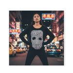 Lauren Moshi  ❃ Super Soft Skull Rose Pullover Jumper Sweatshirt ❃ Black ❃ XS Photo 1