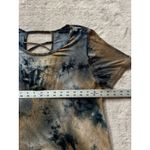 Vocal  Tie Dye Rhinestone Top Criss Cross Back‎ Short Sleeve T-Shirt Size Large Photo 6