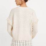 Madewell  ivory Montford Fringe Pullover Sweater Photo 3