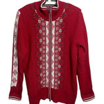 Eddie Bauer  Snowflake Faire Isle Full Zip Sweater Cardigan Photo 0