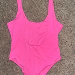 City Streets "SQUAD" HOT PINK & GOLD CHEEKY ONE PIECE SWIMSUIT WITH LOW BACK / SIZE LARGE Photo 1