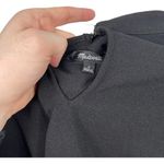 Madewell Women's Black Mockneck Bell Sleeve Cropped Shirt Blouse Size Small Photo 3