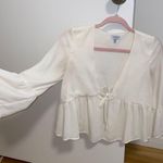 Tobi tie front blouse with flared sleeves Photo 1