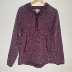 Avalanche | Half-Zip Marled Maroon Hooded Sweatshirt | Large Photo 0