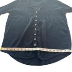 Quince Organic Textured Cotton Peasant Blouse Navy Blue 100% Cotton Swiss Dot S Photo 11