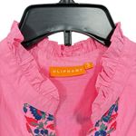 OLIPHANT Boca pink‎ tiered printed Yoke Dress S Pink Photo 4