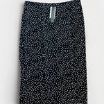T Tahari Midi Pencil Skirt Size M Black White Polka Dot Slit Leg Tummy Control Photo 0