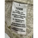 Nicole Miller Womens Linen Blend Shift Dress Size L Cream Polka Dot lagenlook Photo 6