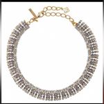 Oscar de la Renta NWOT  Gold and Blue Mesh Necklace Photo 0