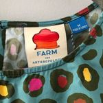 Farm Rio Anthropologie x  Hanya Puff Sleeve Blouse Turquoise Colorful Leopard NEW Photo 2