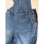 Madewell Denim Overalls Medium Wash Distressed Knees size ziper Medium Photo 7
