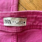 ZARA  women’s pink frayed jeans Photo 4