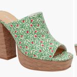 Lisa Vicky Joy 2 Platform Heeled Sandal Wild Flower White Blue Pink Yellow Size 7.5 Photo 2