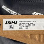 SKIMS  SZ 32C Fits Everybody Lace Unlined Demi Bra Underwire Stretch Black Onyx Photo 7