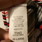 Curvy Club striped tunic top knot front size‎ 5x Red Photo 7