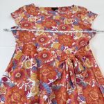 Talbots Effortless Jersey Side Tie Sheath Dress Botanical Citrus Size MEDIUM Photo 5