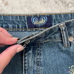 Angels Vintage Y2K 90s Floral Stitchwork Sequin High Rise Flare Leg Petite Jeans Photo 6