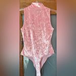 And Now This Blushing Bloom Crushed Velvet Pastel Pink Bodysuit NWT Photo 5