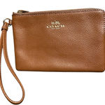 Coach  Stagecoach Brown Leather Wristlet w/ Interior Card Storage Photo 0