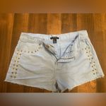 Forever 21 Blue and Gold Jean Shorts with Studded Detail Photo 1