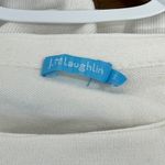 J. McLaughlin  Rianna Sweater Small NWT $168 Cotton Crewneck Solid White Stitch Photo 3